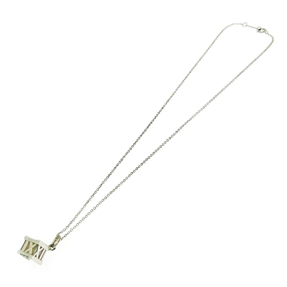 TIFFANYCo Tiffany Silver Atlas Cube Necklace Silver